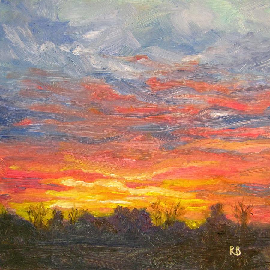 Joyful Sunset Painting by Robie Benve