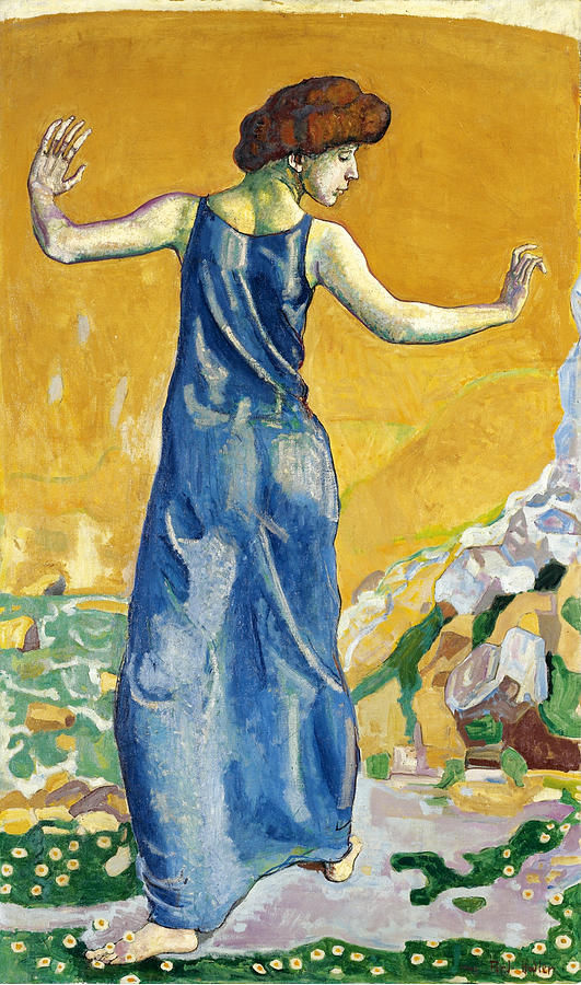 Joyful Woman Painting by Ferdinand Hodler