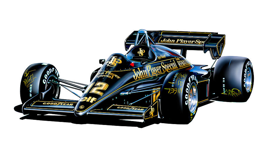 Jps Digital Art - JPS Lotus F-1 Car by David Kyte