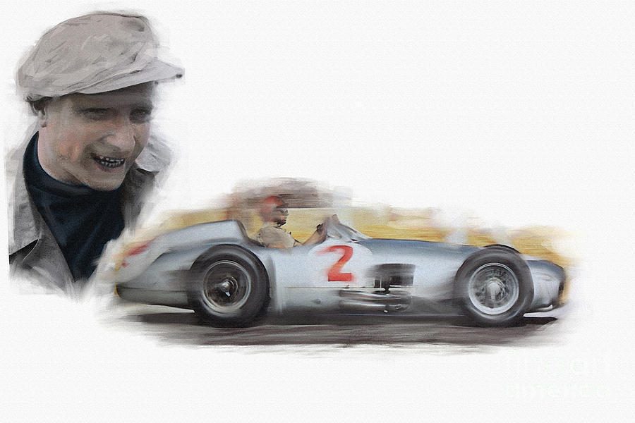 Juan Manuel Fangio Digital Art by Roger Lighterness