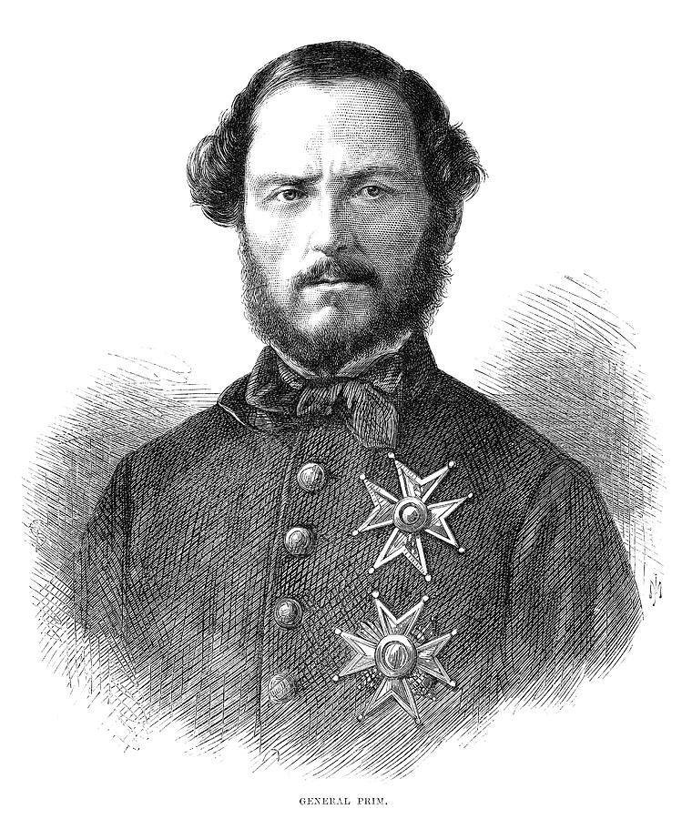 Portrait Painting - Juan Prim (1814-1870) by Granger