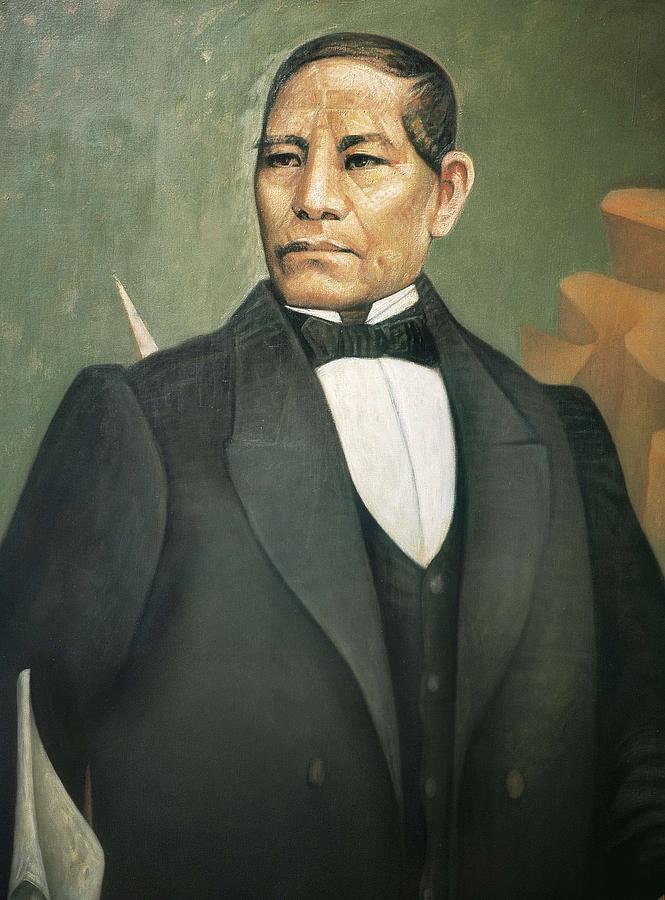 Portrait Photograph - Juarez Garcia, Benito 1806-1872. Oil by Everett