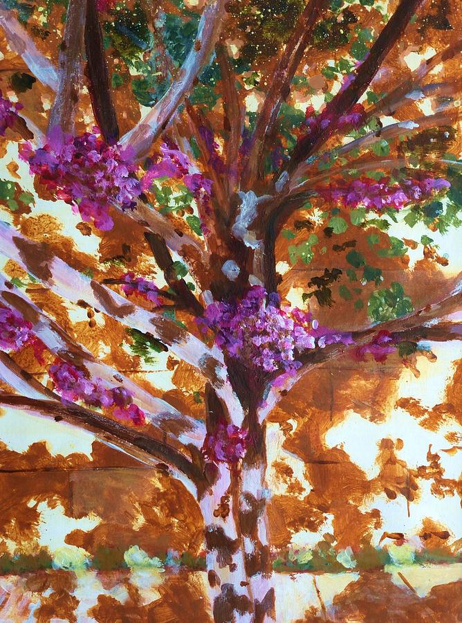 Judas Tree Jerusalem Painting by Nigel Radcliffe
