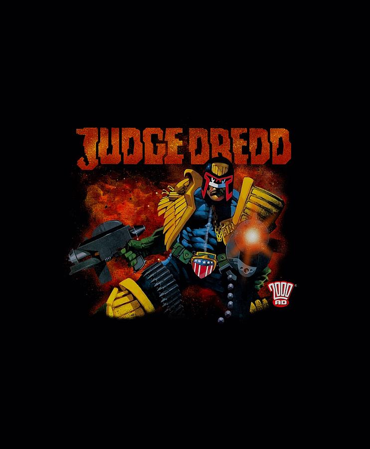 Judge Dredd Digital Art - Judge Dredd - Through Fire by Brand A