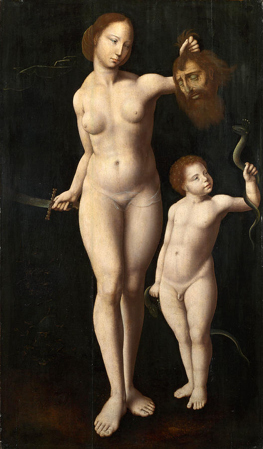 Judith and the Infant Hercules Painting by Master of the Mansi Magdalen