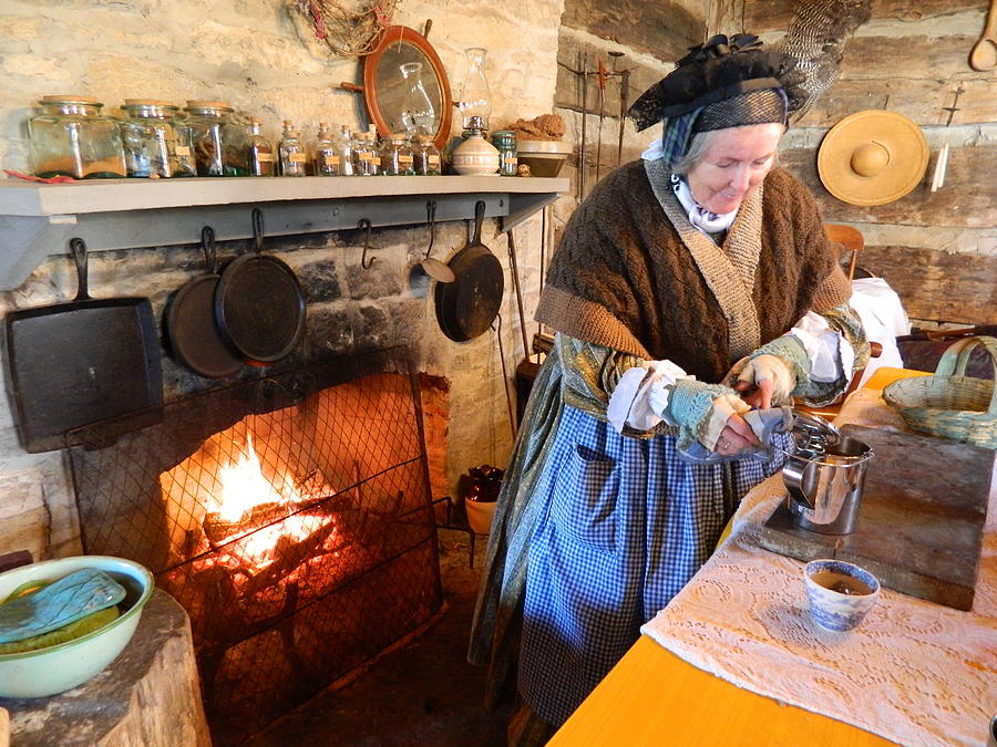 Judy Cooking in Olden Times Photograph by Kathy Barney - Fine Art America