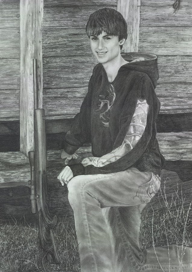Boy Drawing - Judys Grandson by Marlene Piccolin Boy Drawing - Judys Grandson by Marlene Piccolin