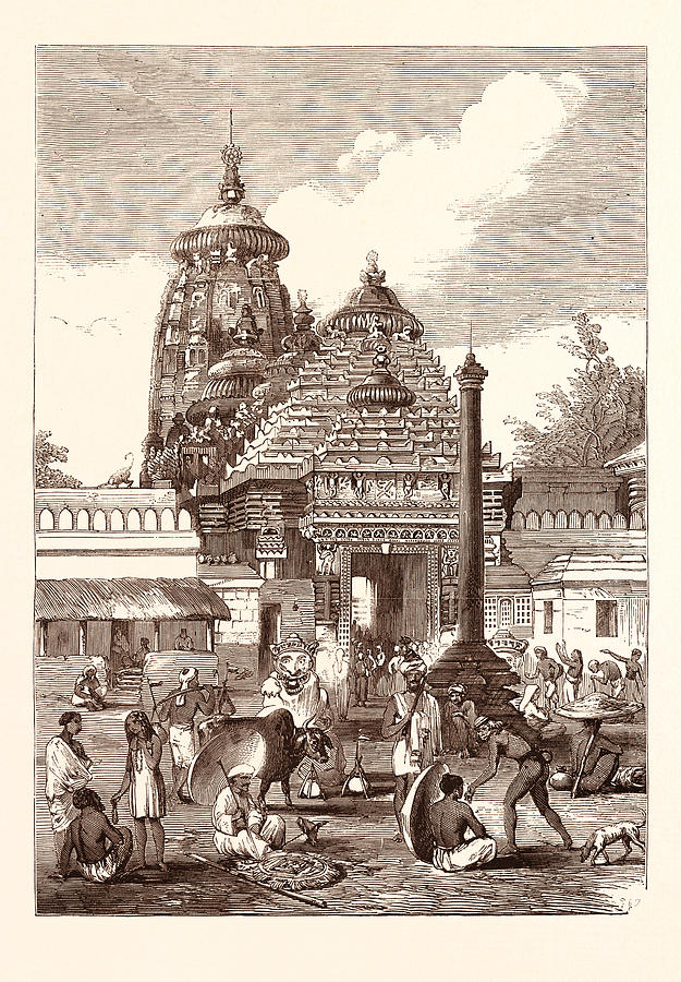 Juggernaut The Entrance To The Temple Drawing by English School - Fine ...