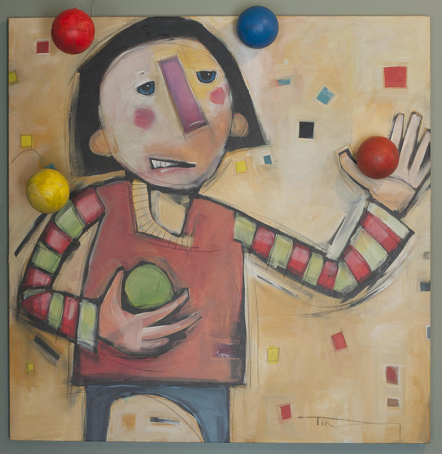 Juggler with Balls  Painting by Tim Nyberg