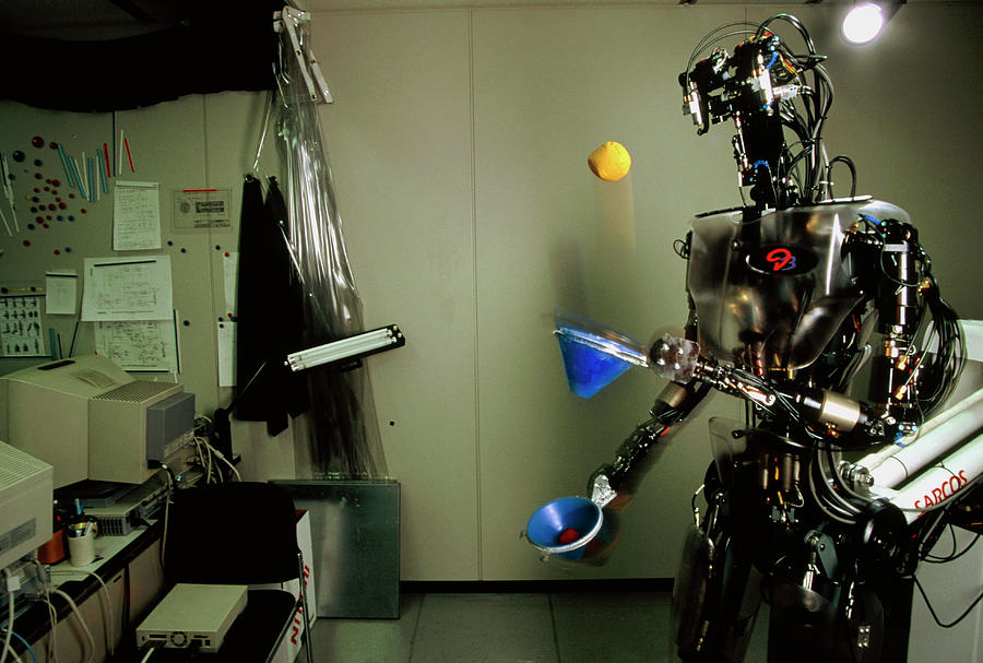 Juggling Robot Photograph by Peter Menzel/science Photo Library