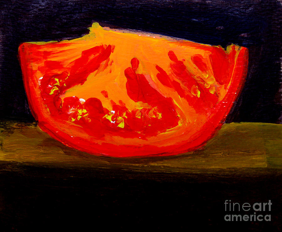 Juicy Tomato Modern Art Painting by Patricia Awapara