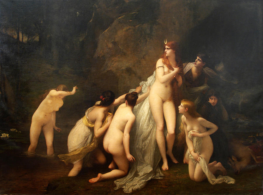  Diana Surprised Painting by Jules Joseph Lefebvre