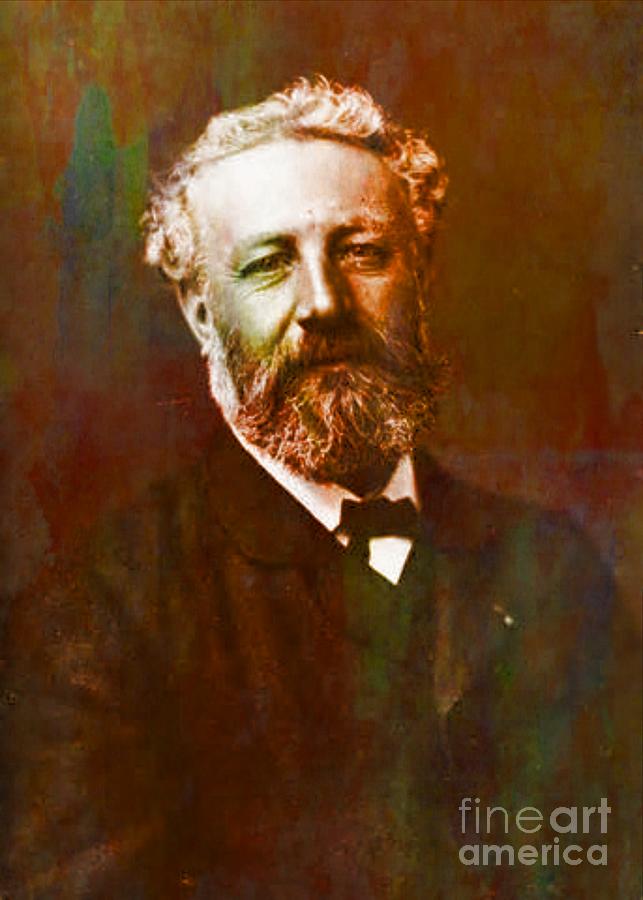 Person Digital Art - Jules Verne by Steven  Pipella