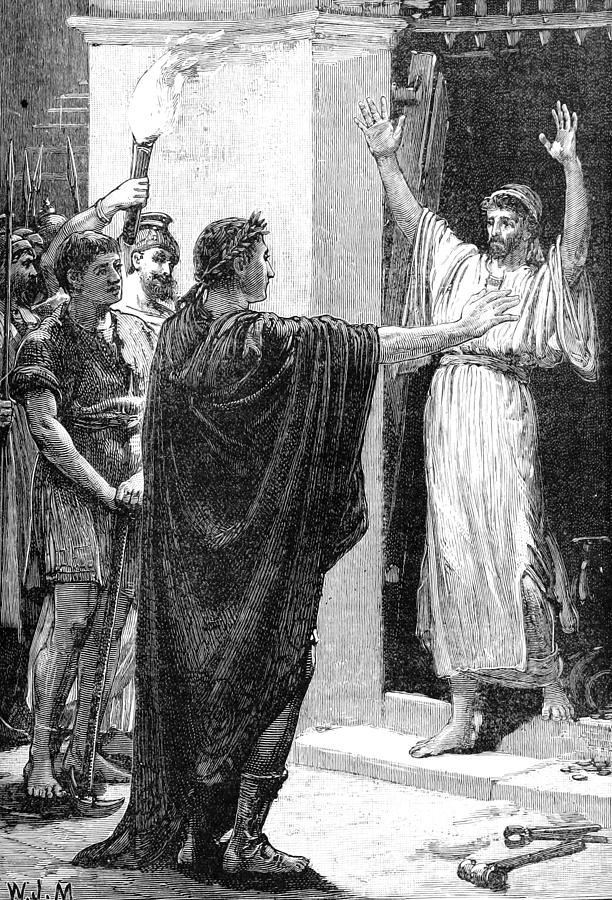 Julius Caesar Plunders Temple Of Saturn Photograph by British Library