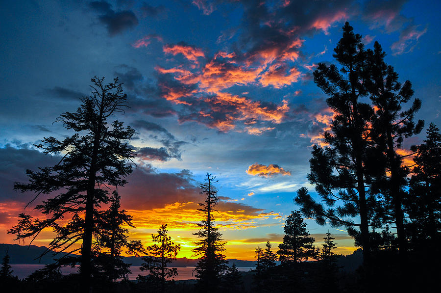 July 14 2014 Lake Tahoe Sunset - Nevada Photograph by Bruce Friedman