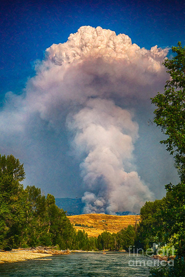 July 17th 2014 Carlton Complex Plume Wildfire Art by Omaste Witkowski Photograph by Omaste Witkowski