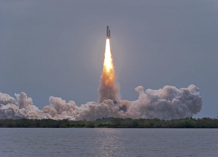 July 8, 2011 - The final launch of Space Shuttle Atlantis from Kennedy Space Center, Cape Canaveral, Florida. Photograph by John Davis/Stocktrek Images