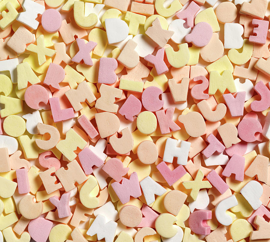 Jumbled Sweets Depicting Dyslexia Photograph by Peter Dazeley