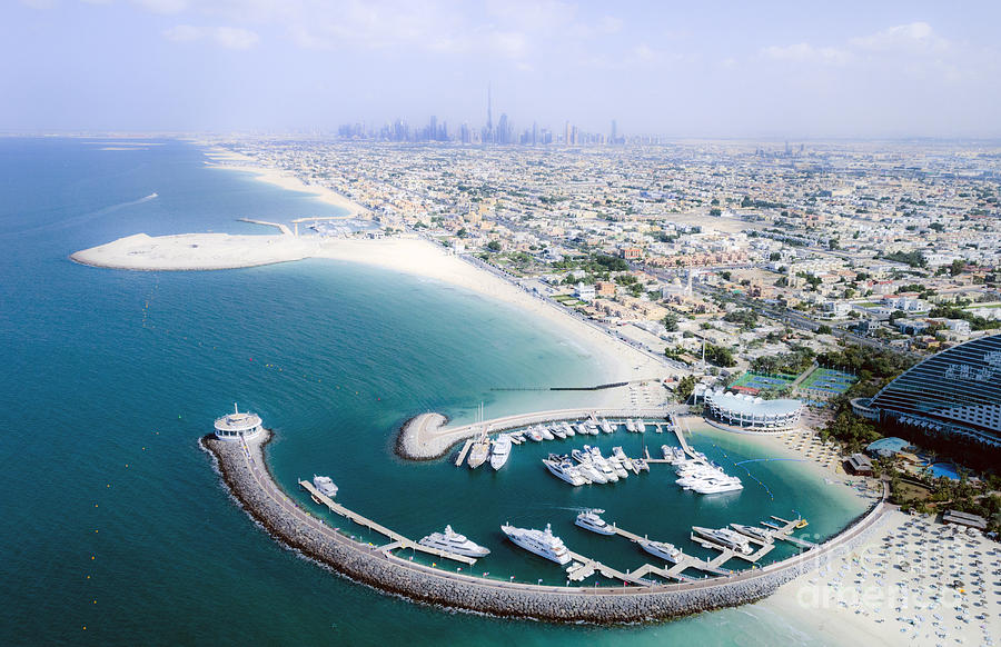 Jumeirah Beach Hotel And Burj Al Arab Photograph by Bill Bachmann