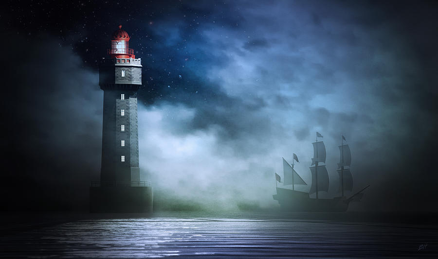 Dreamy Lighthouse Painting