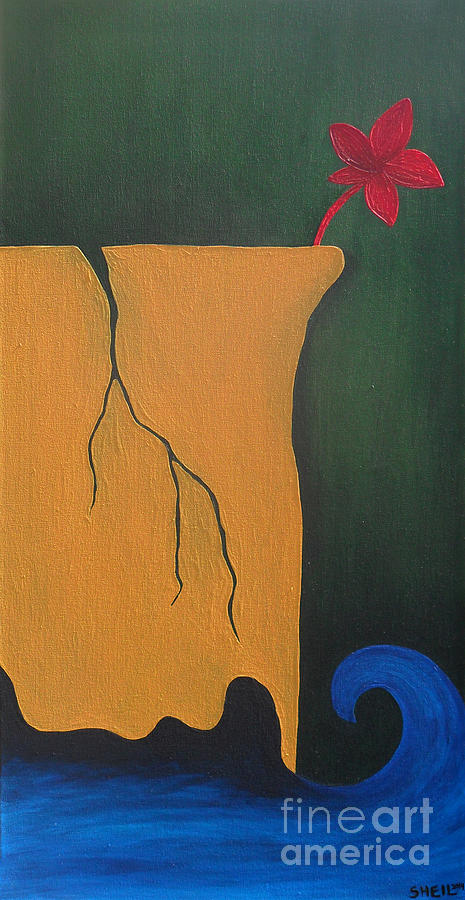 Jump Already Painting by Amanda Sheil