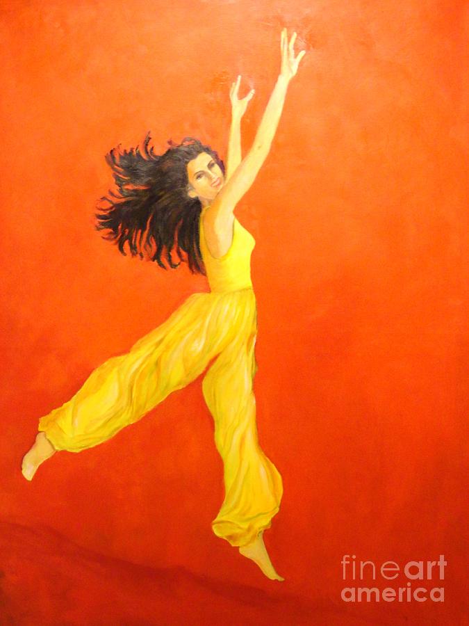 Jump In The Air Painting by Dagmar Helbig
