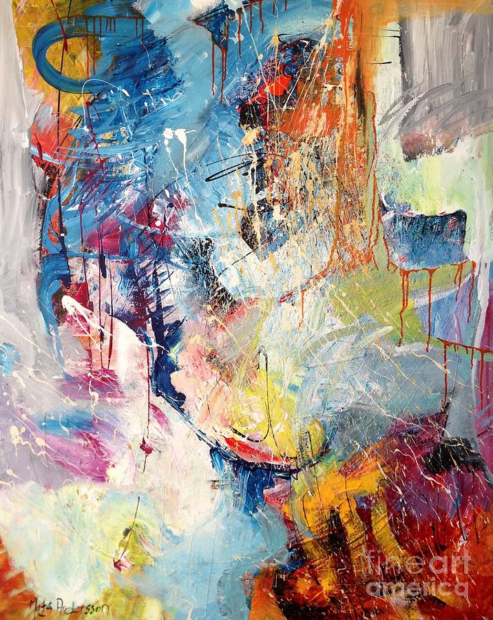 Abstract Expressionism Painting - Jumping feelings by Mats Andersson