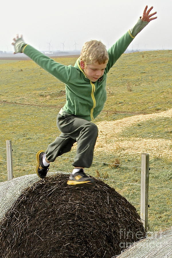 Jumping Haystacks Photograph by Suzanne Oesterling