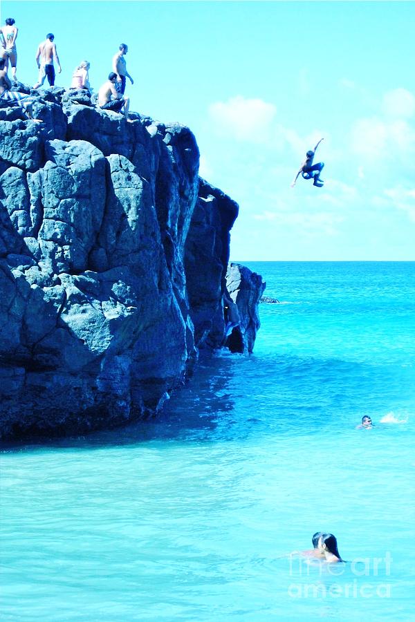 Jumping Off The Rock in Hawaii Photograph by Marsha Heiken