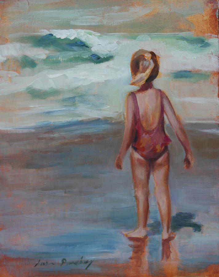 Beach Painting - Jumping Waves by Susan Bradbury