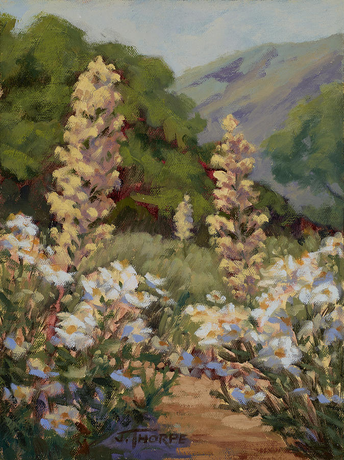 Mountain Painting - June Whites by Jane Thorpe