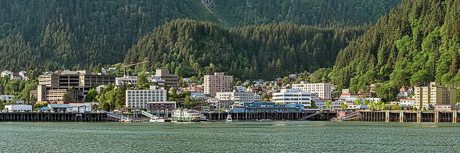 Juneau City At Waterfront, Southeast Photograph by Panoramic Images ...