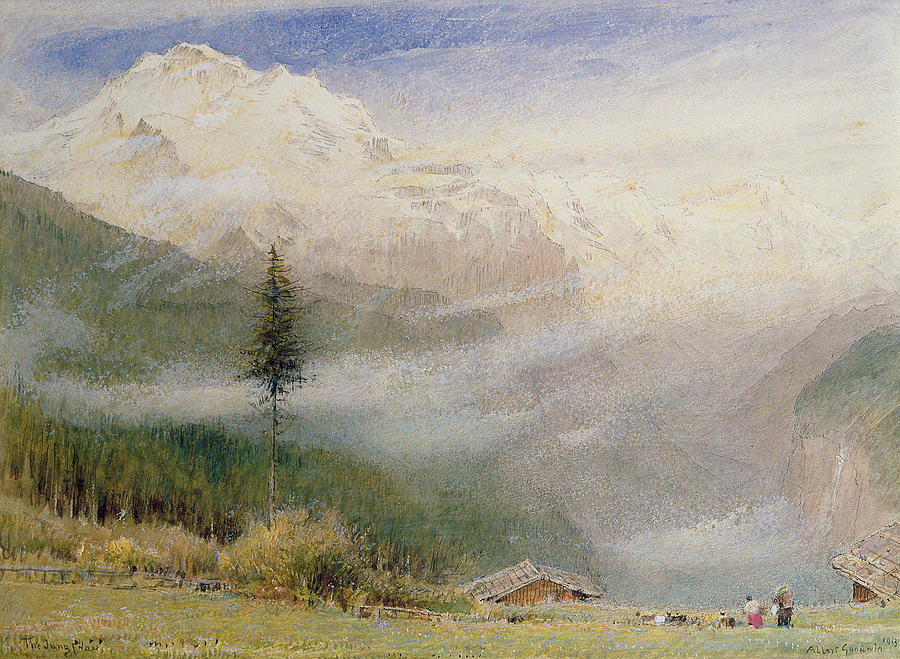 Jungfrau, 1913 Drawing by Albert Goodwin