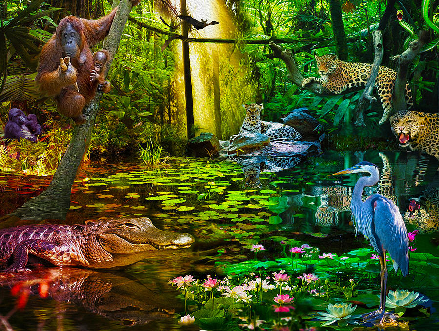 Jungle Dream 2-card Digital Art by Michael Pittas