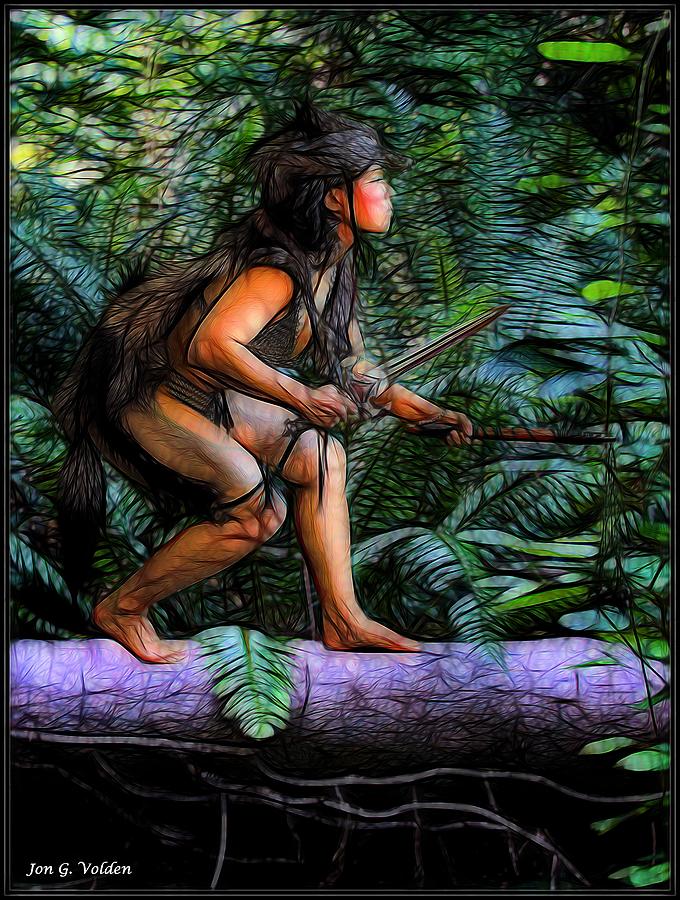 Jungle Hunter Painting by Jon Volden