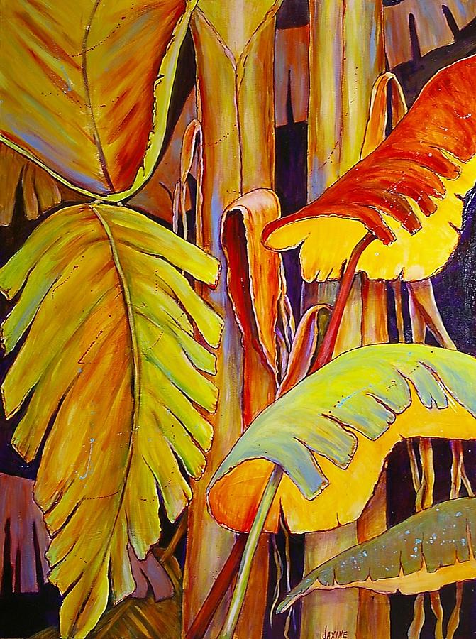 Banana Painting - Jungle night by JAXINE Cummins