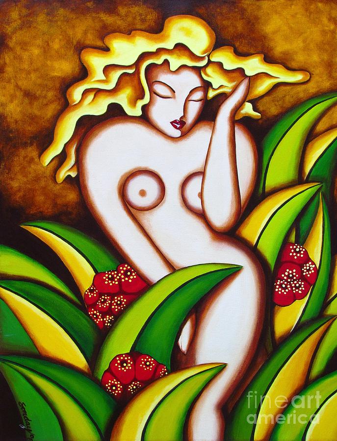 Jungle Nude Painting by Joseph Sonday