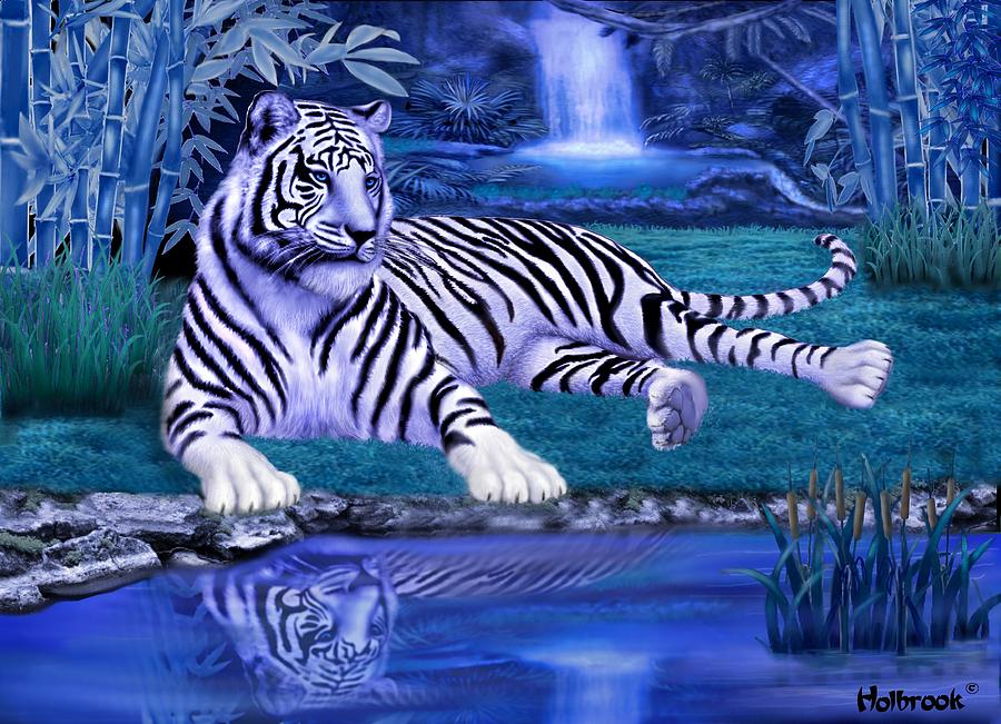 Jungle Tiger Digital Art by Glenn Holbrook