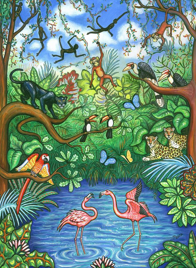 Jungle Painting - Jungle Two by Linda Mears