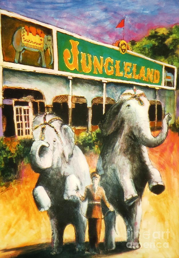 Jungleland Thousand Oaks California Painting by Robert Birkenes
