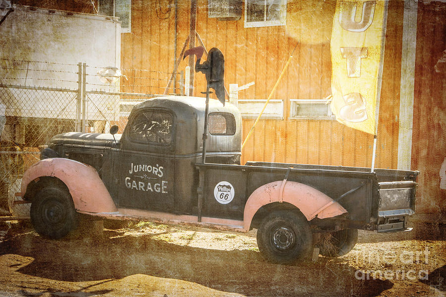 Juniors Truck - Vintage Photograph by Bob and Nancy Kendrick
