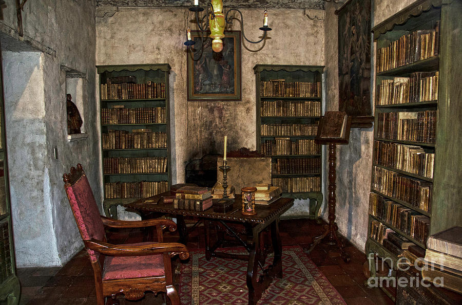 Junipero Serras library in Carmel Mission Photograph by RicardMN Photography