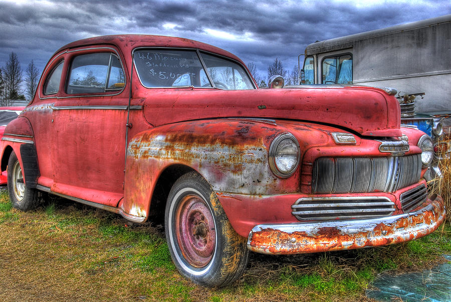 Junked 46 Mercury Photograph by Willie Harper