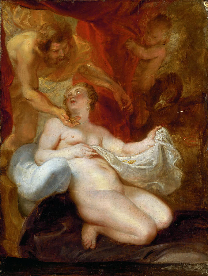 Jupiter and Danae Painting by Peter Paul Rubens