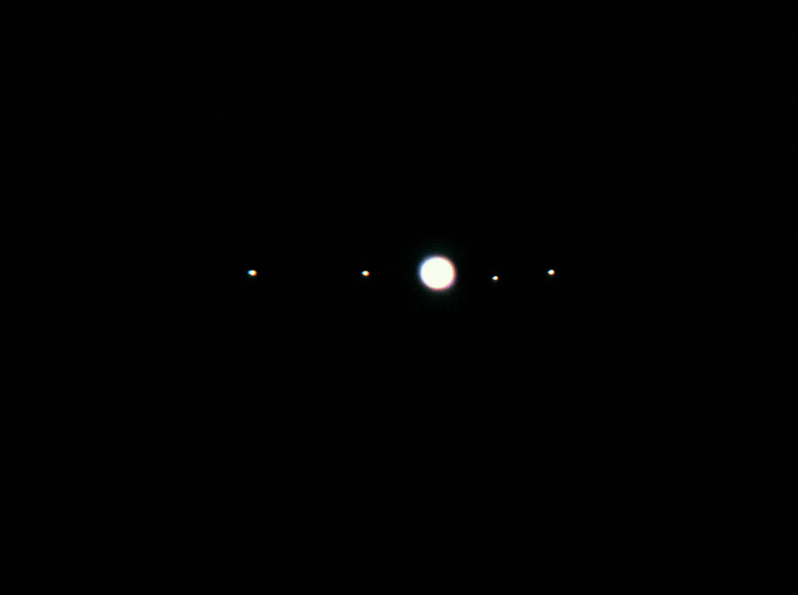 Jupiter And Its Four Galilean Moons Photograph by Rev. Ronald Royer/science Photo Library