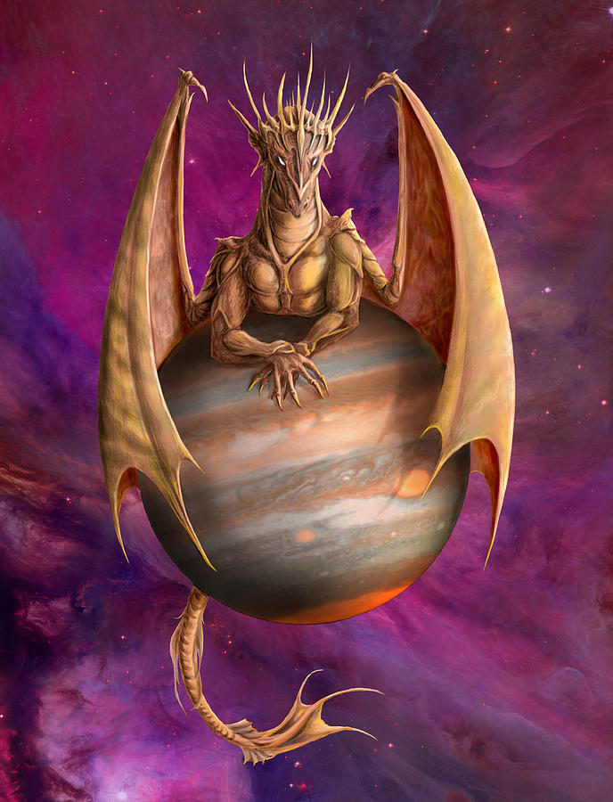 Dragon Digital Art - Jupiter Dragon by Rob Carlos