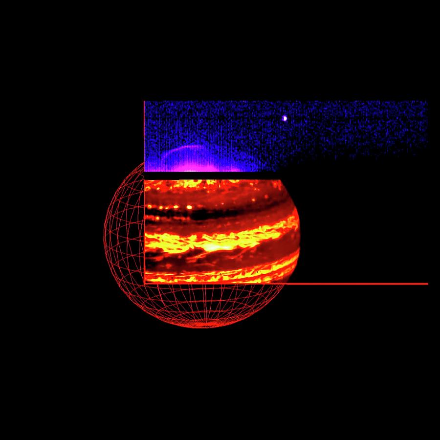 Jupiter In Infrared Light Photograph by Nasa/jplcaltech/swri/asi/inaf/jiram/science Photo