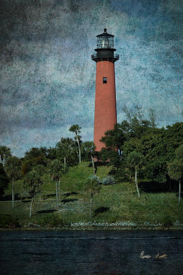 Tree Photograph - Jupiter Lighthouse-1a by Rudy Umans