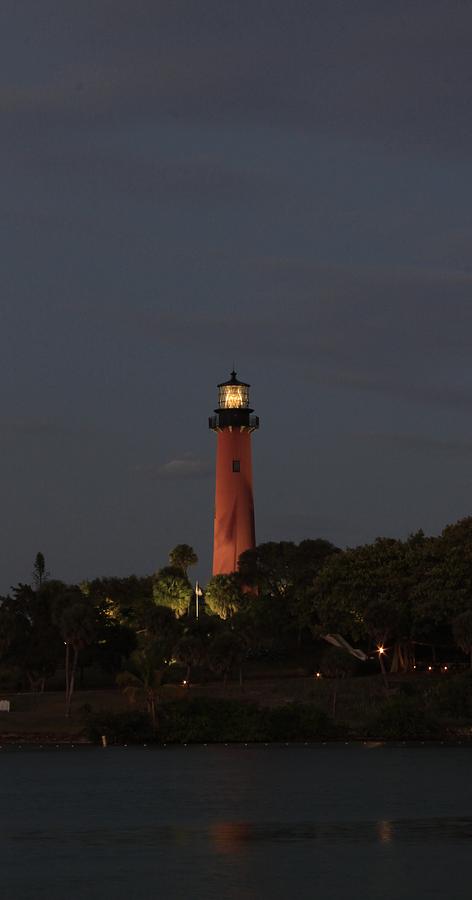 Jupiter Lighthouse at Night Photograph by Catie Canetti