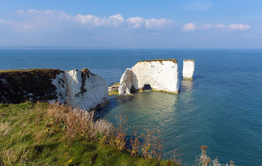 Jurassic Coast Dorset England UK Old Harry Rocks chalk formations ...